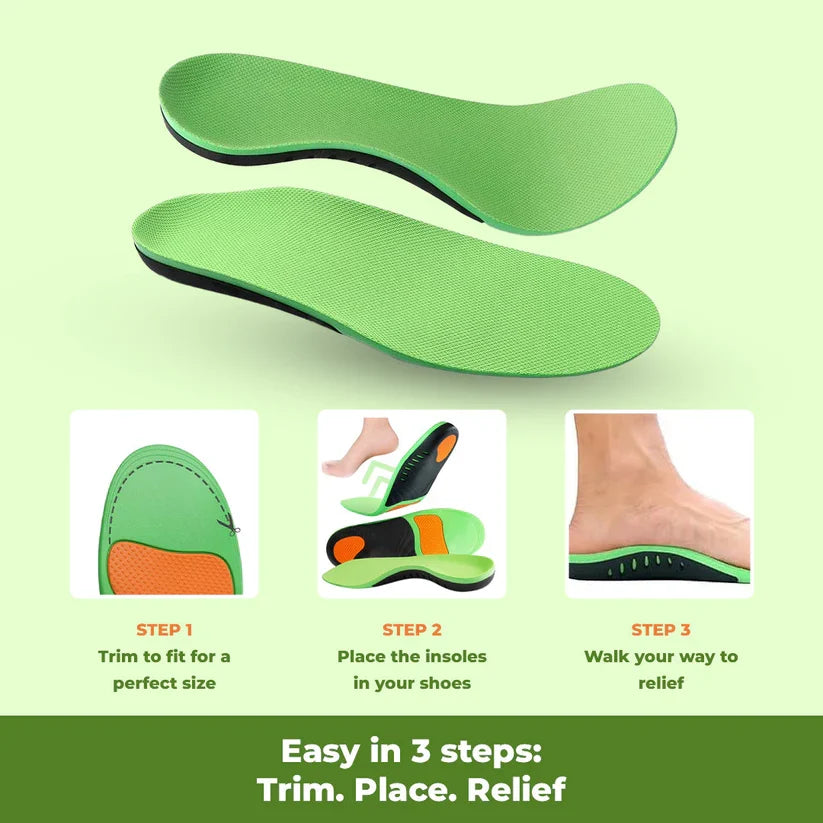 Orthopedic Insoles - Pain relieving and shock absorbing